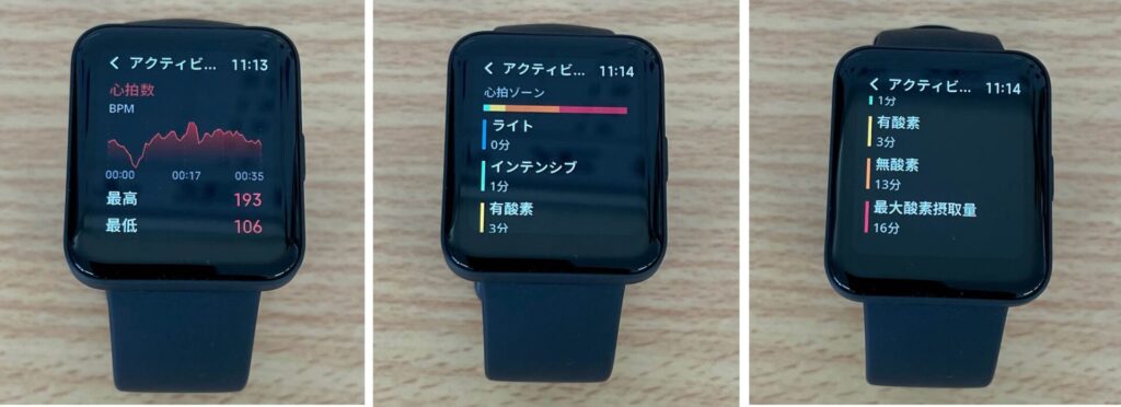 『Xiaomi Redmi Watch 2 Lite』の心拍数の表示