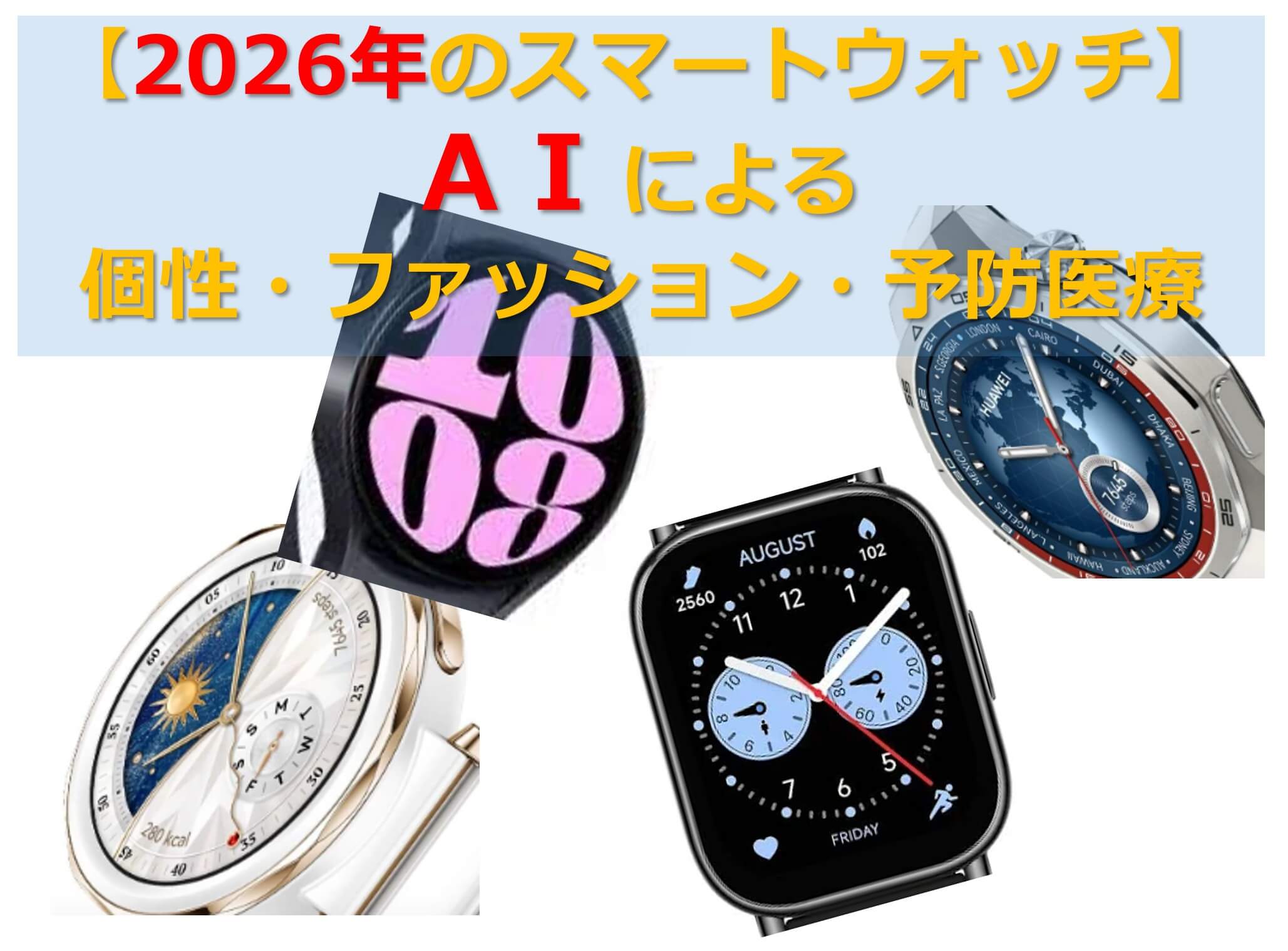 「【2026年のスマートウォッチ】AIによる個性・ファッション・予防医療」のタイトル画面